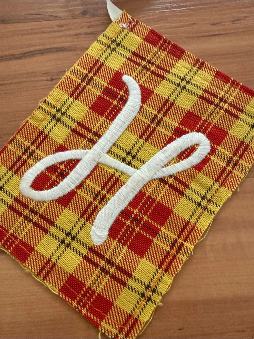 Threshold Plaid 'Happy Fall' Fabric Banner Garland - Red & Yellow/Gold 5 ft 8 in